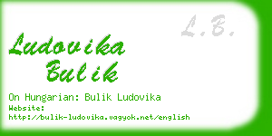 ludovika bulik business card